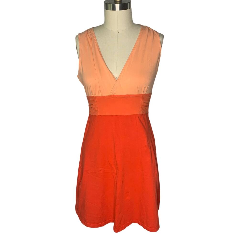 Patagonia Orange Color Block Knit Dress Size Small
